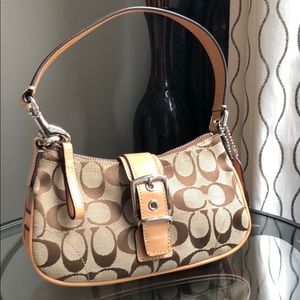 Coach Tan Signature “C” Classic Purse Small